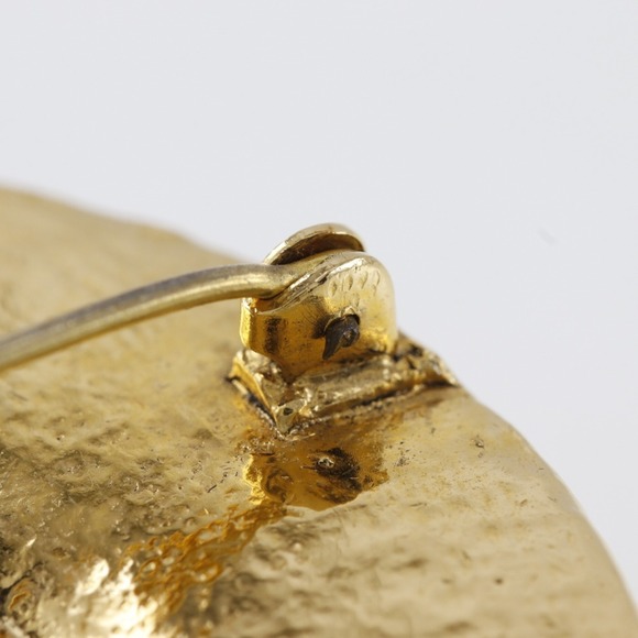 CHANEL Gold Straw Brooch